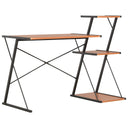 vidaXL Bureau met schap 116x50x93 cm wit