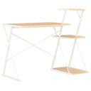 vidaXL Bureau met schap 116x50x93 cm wit