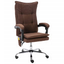 vidaXL Kantoormassagestoel stof taupe