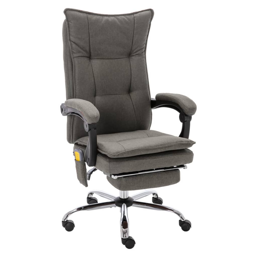 vidaXL Kantoormassagestoel stof taupe