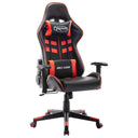 vidaXL Gamestoel kunstleer zwart en blauw