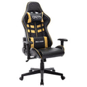 vidaXL Gamestoel kunstleer zwart en blauw
