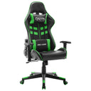 vidaXL Gamestoel kunstleer zwart en blauw