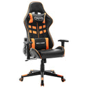 vidaXL Gamestoel kunstleer zwart en blauw