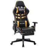 vidaXL Gamestoel kunstleer zwart en blauw