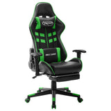 vidaXL Gamestoel kunstleer zwart en blauw