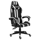 vidaXL Racestoel kunstleer zwart en blauw