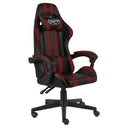 vidaXL Racestoel kunstleer zwart en blauw