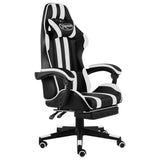 vidaXL Racestoel kunstleer zwart en blauw