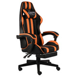 vidaXL Racestoel kunstleer zwart en blauw