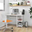vidaXL Computerbureau 105x50x72 cm MDF en metaal zwart