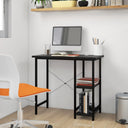 vidaXL Computer Desk 80x40x72 cm MDF and Metal Black