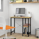 vidaXL Computer Desk 80x40x72 cm MDF and Metal Black
