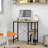 vidaXL Computerbureau 80x40x72 cm MDF en metaal zwart