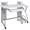 vidaXL Computer Desk 110x52x88.5 cm Engineered Wood Black