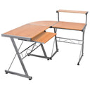 vidaXL Hoekbureau 132x112x99 cm bewerkt hout zwart