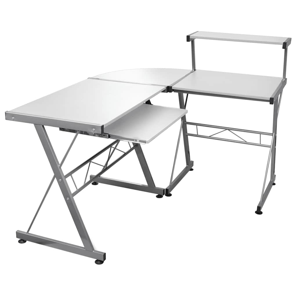 vidaXL Hoekbureau 132x112x99 cm bewerkt hout zwart