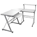 vidaXL Hoekbureau 132x112x99 cm bewerkt hout zwart