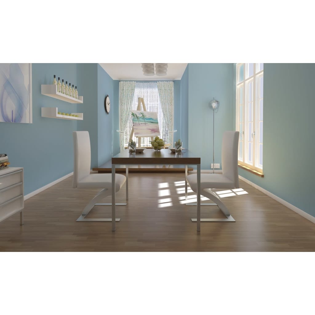 vidaXL Eetkamerstoelen 4 st kunstleer zwart