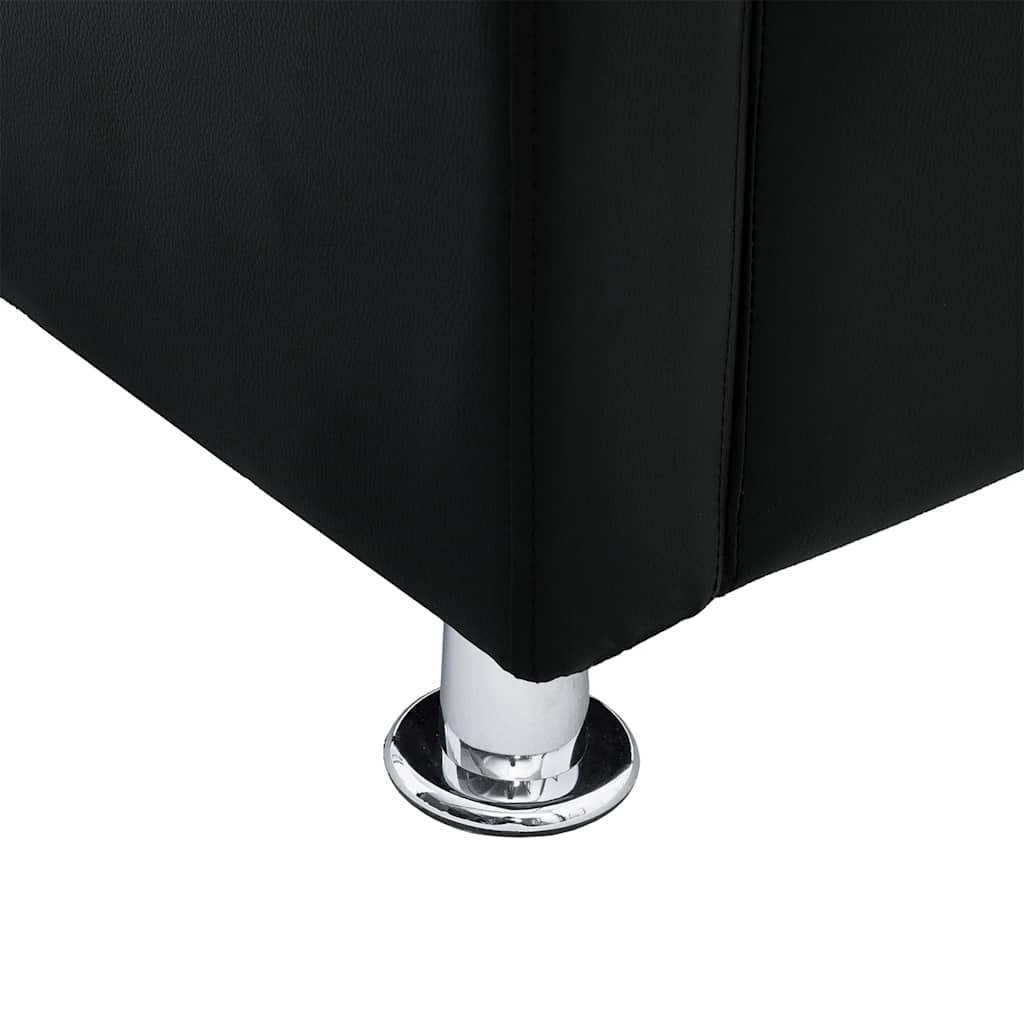 vidaXL Cube Armchair Artificial Leather Black