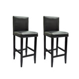 vidaXL Bar Stools 2 pcs artificial leather black