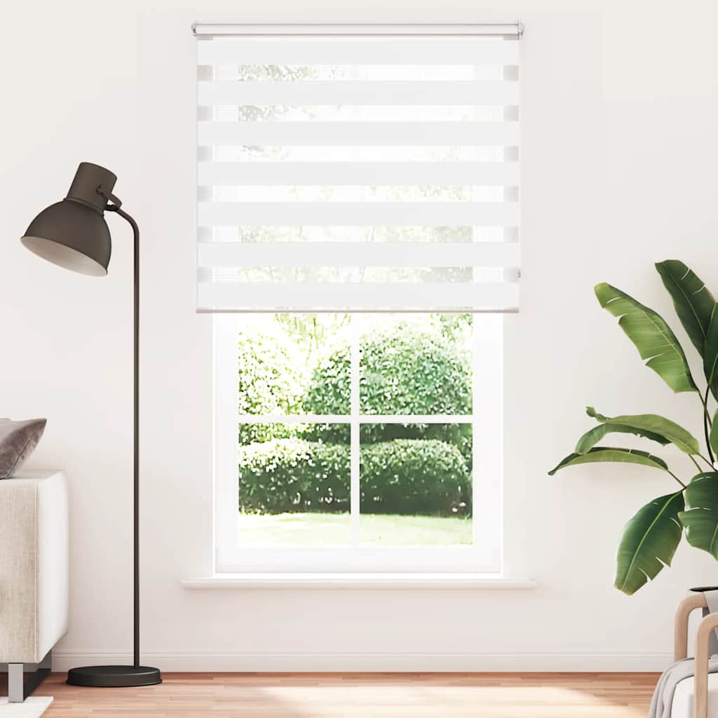 vidaXL Zebra rolgordijn 40,9 x 100 cm stofbreedte 36,7 cm grijs
