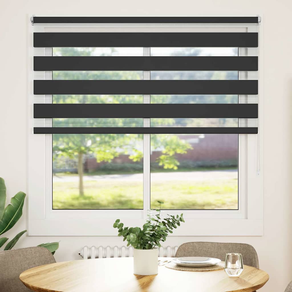 vidaXL Zebra rolgordijn 40,9 x 100 cm stofbreedte 36,7 cm grijs