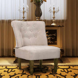 vidaXL French Armchair Cream Fabric