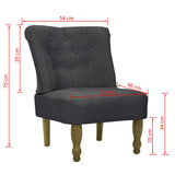 vidaXL French Armchair Cream Fabric