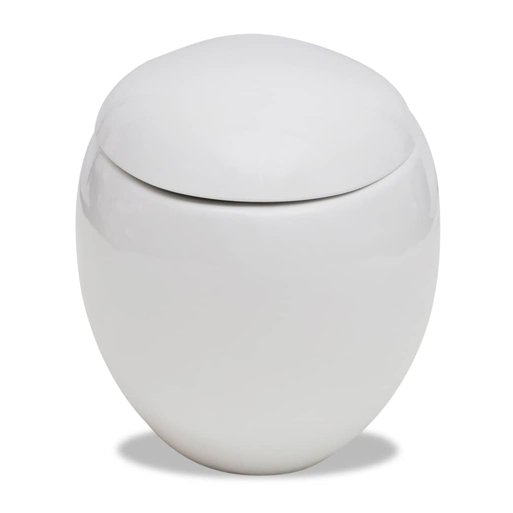 Nieuw Wandtoilet Ei-design hangend wit