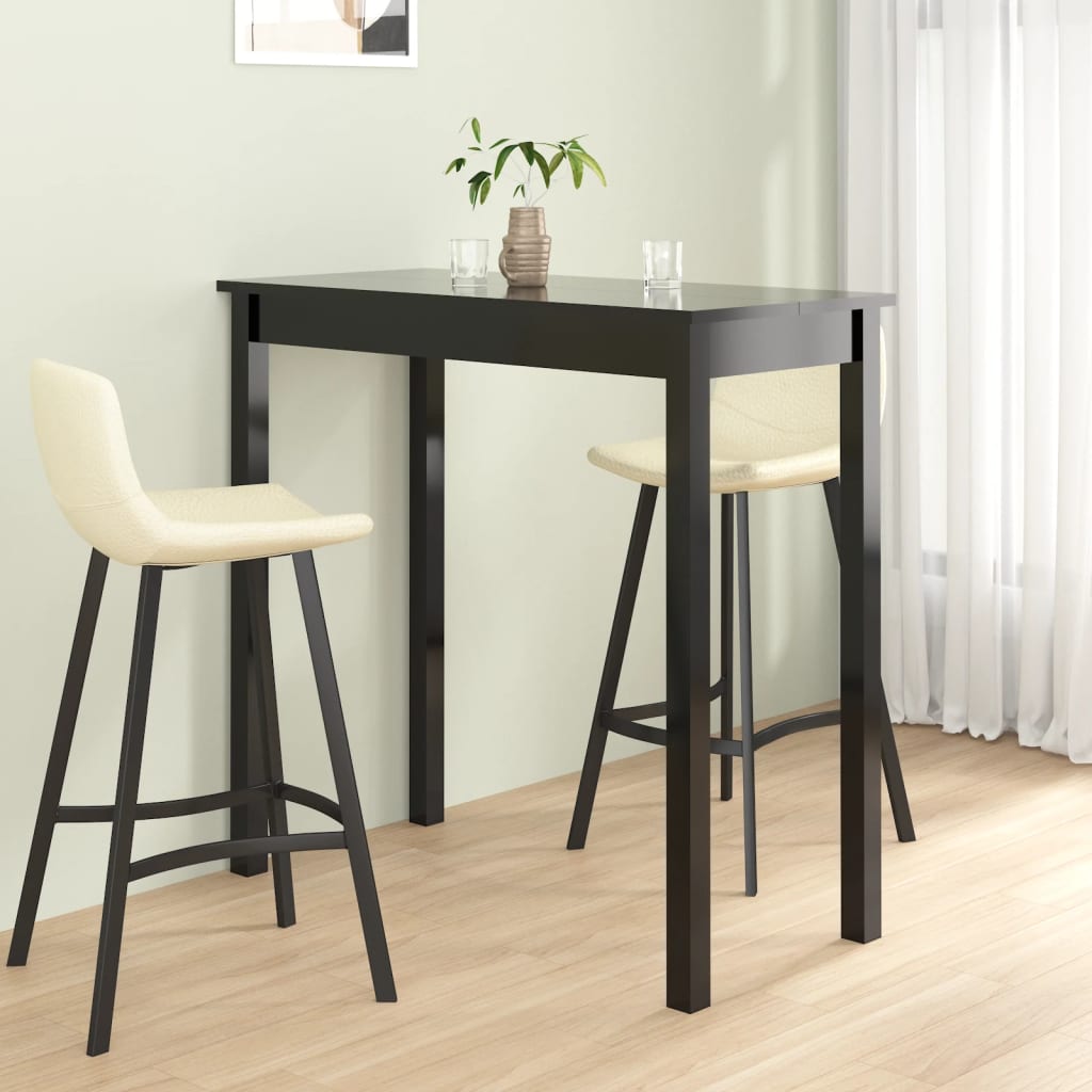 vidaXL Bar Table 115x55x107 cm MDF Black