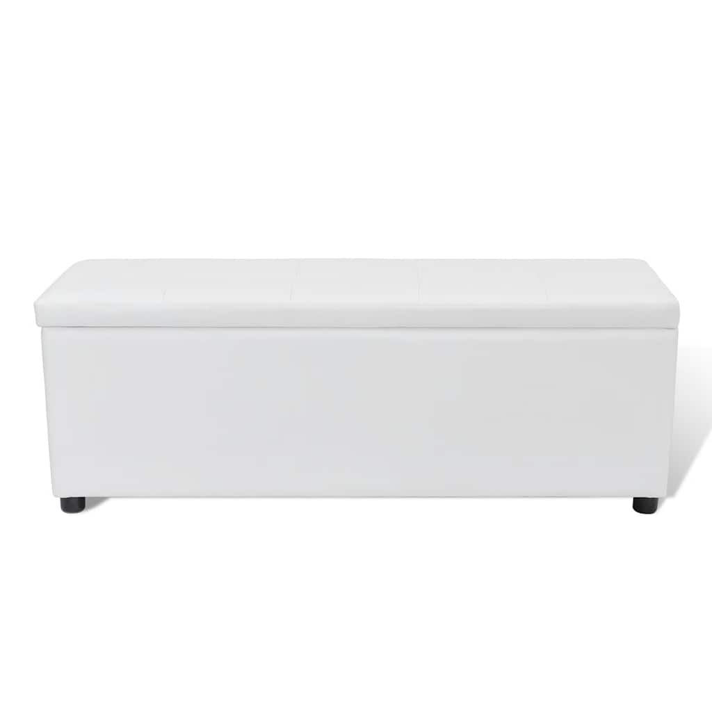 vidaXL Opbergbank 118x44x44 cm wit