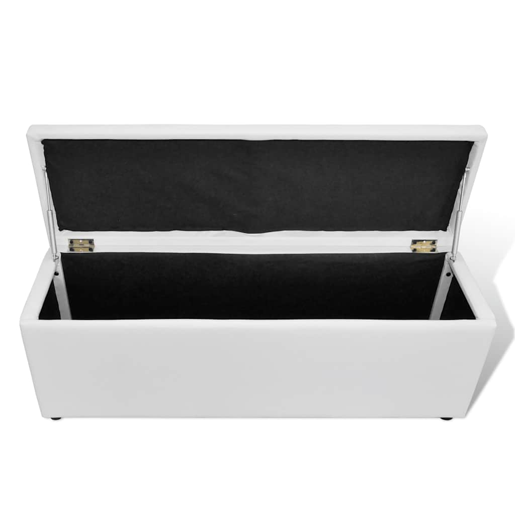 vidaXL Opbergbank 118x44x44 cm wit