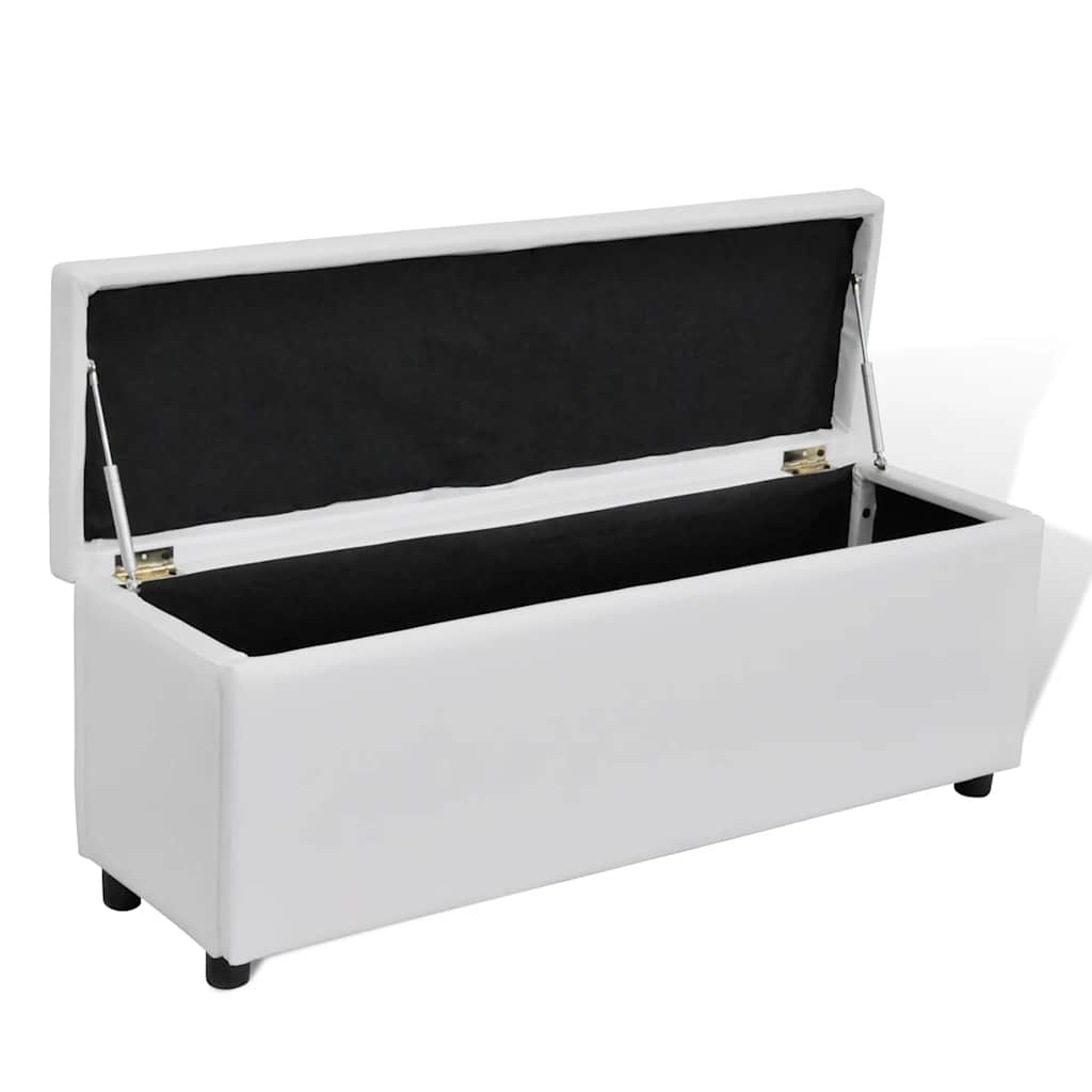 vidaXL Opbergbank 118x44x44 cm wit