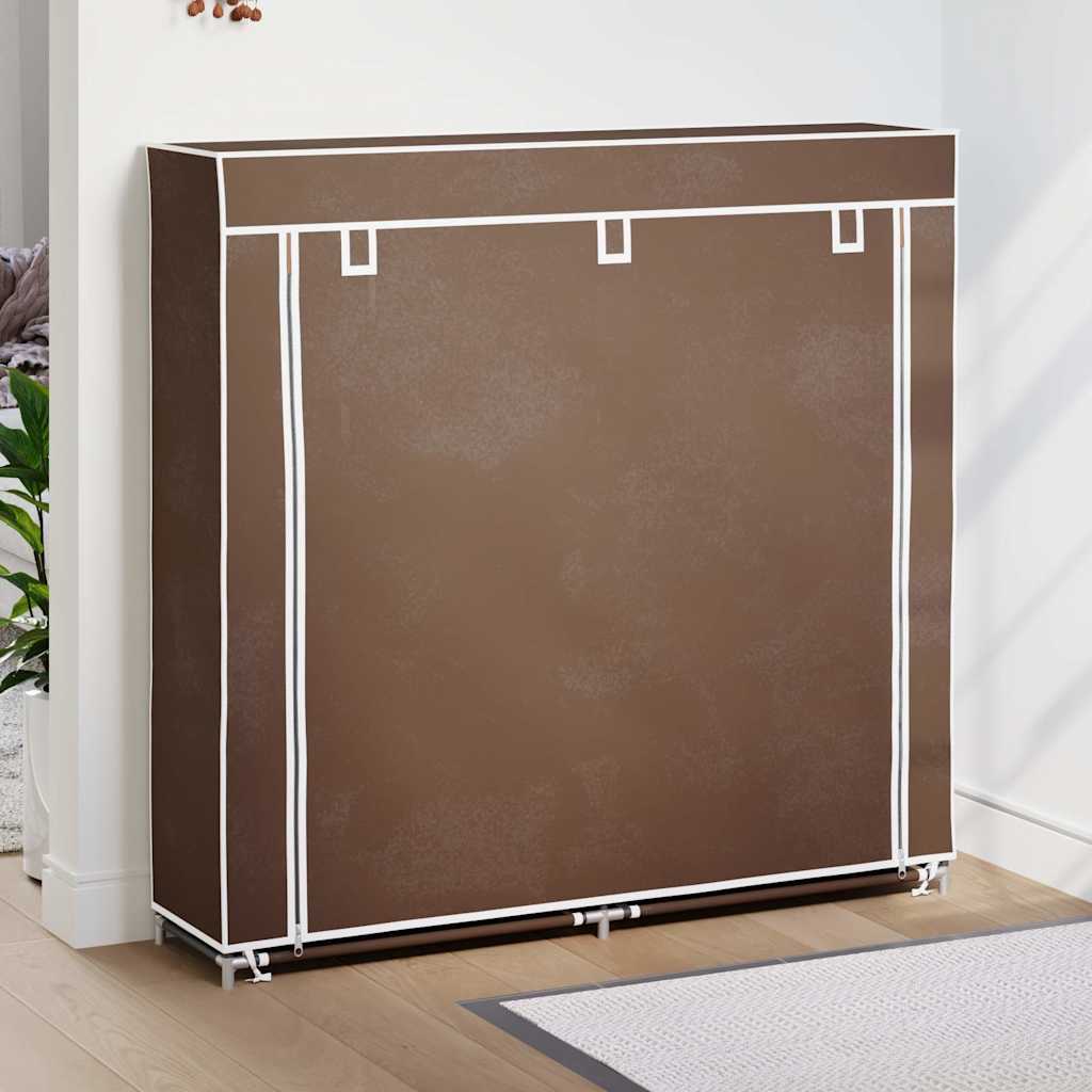 vidaXL Schoenenkast met hoes 115x28x110 stof zwart