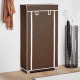 vidaXL Schoenenkast met hoes 58x28x106 stof zwart