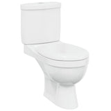 vidaXL Toilet met stortbak zwart