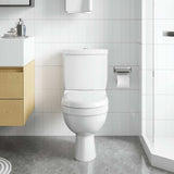 vidaXL Toilet met stortbak zwart