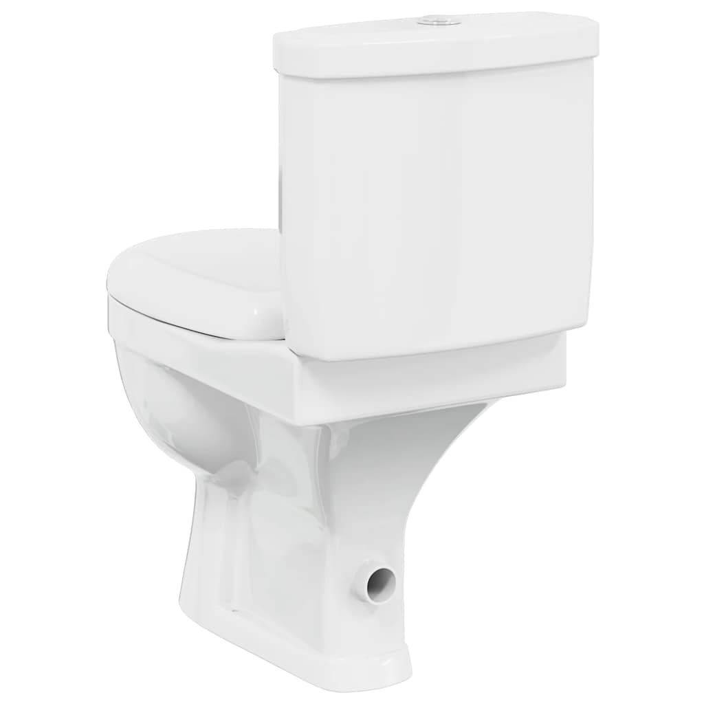 vidaXL Toilet met stortbak zwart
