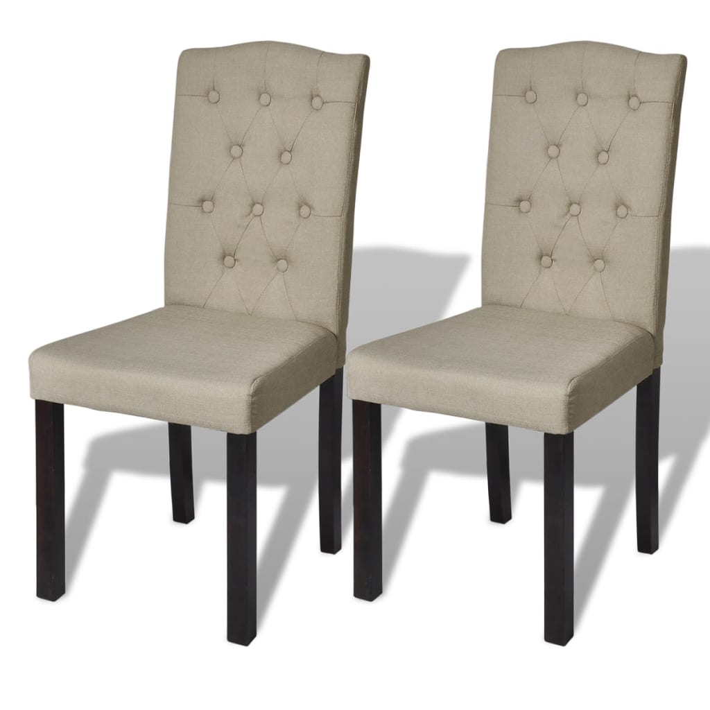 vidaXL Dining Chairs 6 pcs fabric camel