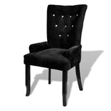 vidaXL Fauteuil fluweel zwart