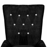 vidaXL Fauteuil fluweel zwart