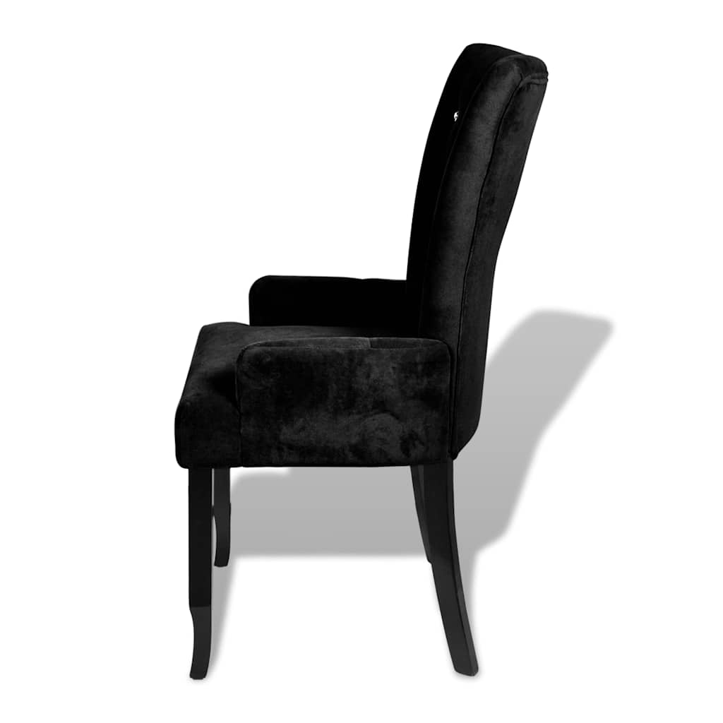vidaXL Fauteuil fluweel zwart