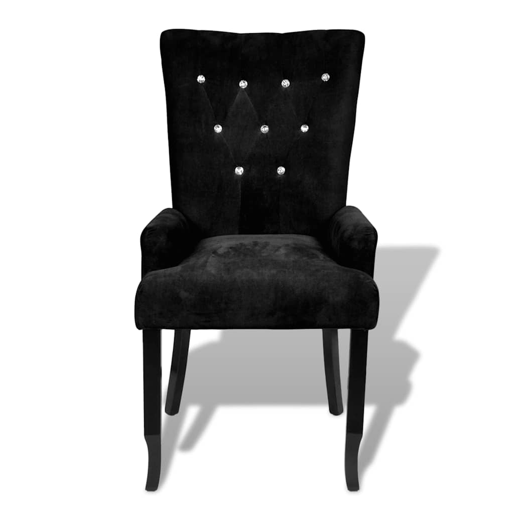 vidaXL Fauteuil fluweel zwart