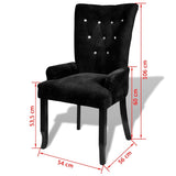 vidaXL Fauteuil fluweel zwart