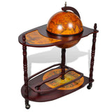 vidaXL Freestanding Globe Bar Eucalyptus Wood