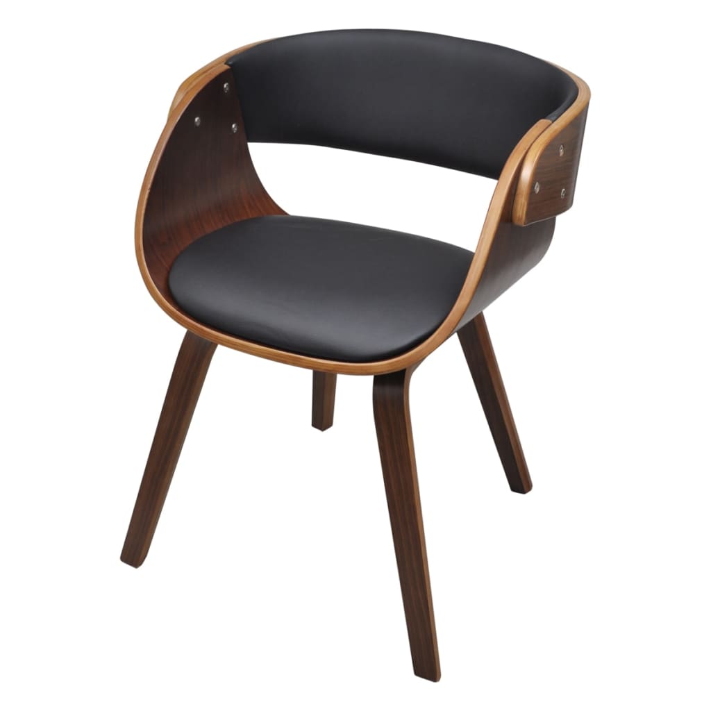 vidaXL Dining Chair Bentwood and Faux Leather