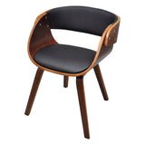 vidaXL Dining Chair Bentwood and Faux Leather