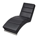 vidaXL Chaise Lounge Artificial Leather Black