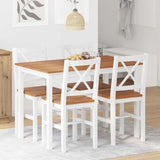 vidaXL 5-piece Dining Set white